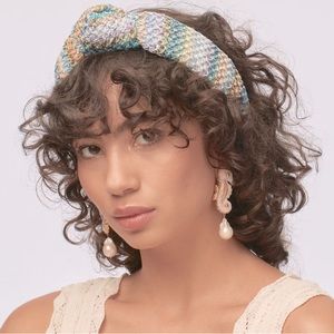 Lele Sadoughi Raffia Knotted Headband- NWT